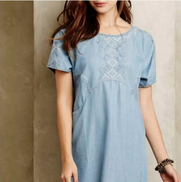 Holding Horses by Anthropologie Blue Dress Sz XS - Picture 1 of 10